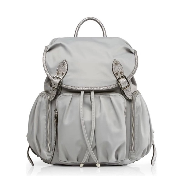 MZ Wallace Handbags - mz wallace- dove gray grey marlena detailed medium sized backpack nwt